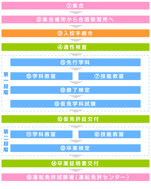 免許取得までの流れ