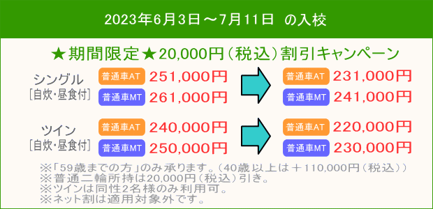 普通車キャンペーン