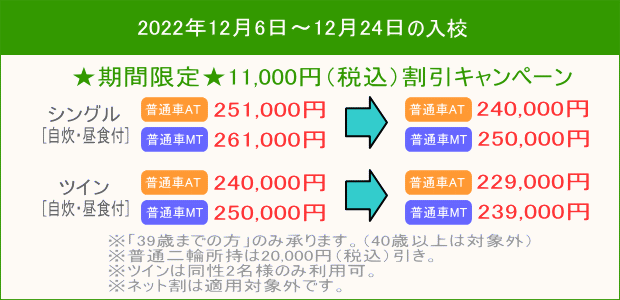 普通車キャンペーン