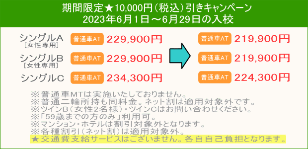 普通車キャンペーン(6月~)