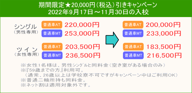普通車キャンペーン